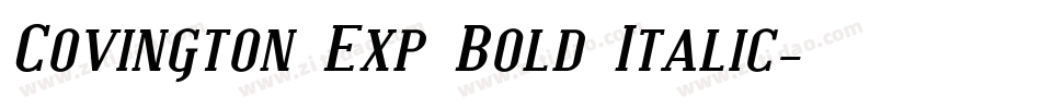 Covington Exp Bold Italic字体转换